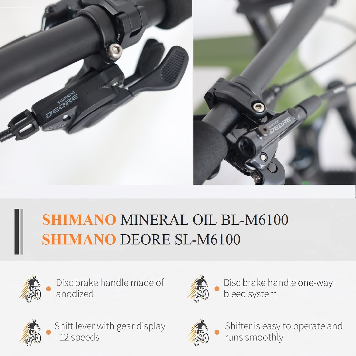 RINOS Gaia2.0 Bicicletă de munte Carbon Shimano Deore 12 viteze hardtail Rockshox