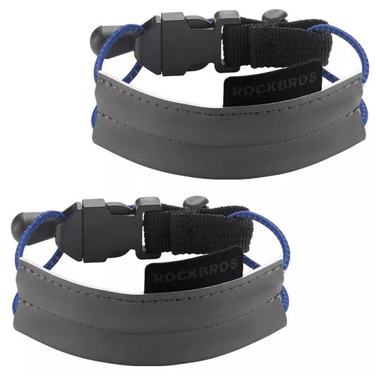 ROCKBROS Banda reflectorizanta Clip elastic pentru pantaloni Protector pentru pantaloni de bicicleta Banda reflectorizanta pentru pantaloni pentru jogging in aer liber Ciclism alergare 1 pereche