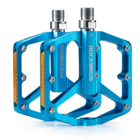 Pedale de bicicletă cu reflectoare, din aliaj de aluminiu, 9/16 inch, ROCKBROS