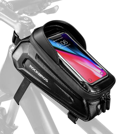 Geantă de bicicletă hidrofugă, husă de telefon mobil cu ecran tactil TPU, ROCKBROS