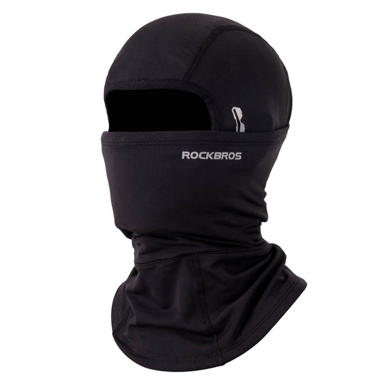 Balaclava, șapcă rezistentă la vânt pentru sub cască, din fleece cald, neagră, ROCKBROS