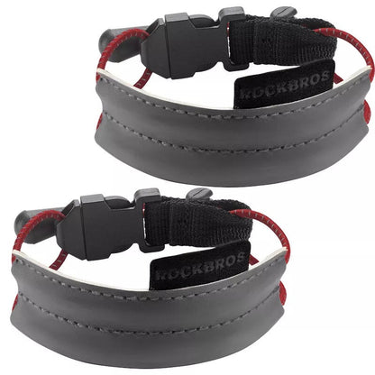 ROCKBROS Banda reflectorizanta Clip elastic pentru pantaloni Protector pentru pantaloni de bicicleta Banda reflectorizanta pentru pantaloni pentru jogging in aer liber Ciclism alergare 1 pereche