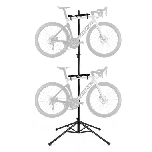 ROCKBROS Suport dublu de montare pentru biciclete Suport de reparare putere reglabil