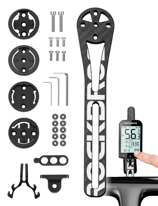 ROCKBROS Bicicletă Computer Mount GPS Adaptor Lumină pentru Bicicletă GoPro Fibră de Carbon