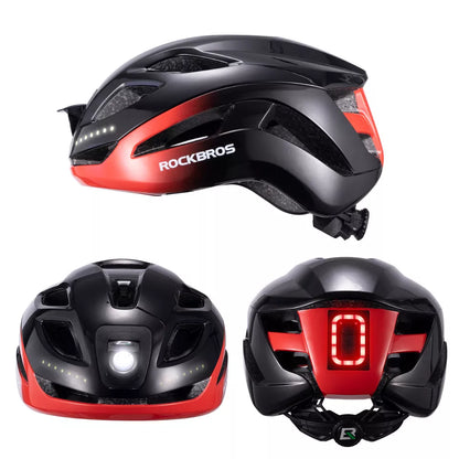 Casca de bicicleta ROCKBROS Casca de bicicleta cu avertizare de siguranta casca de protectie 57-61 cm