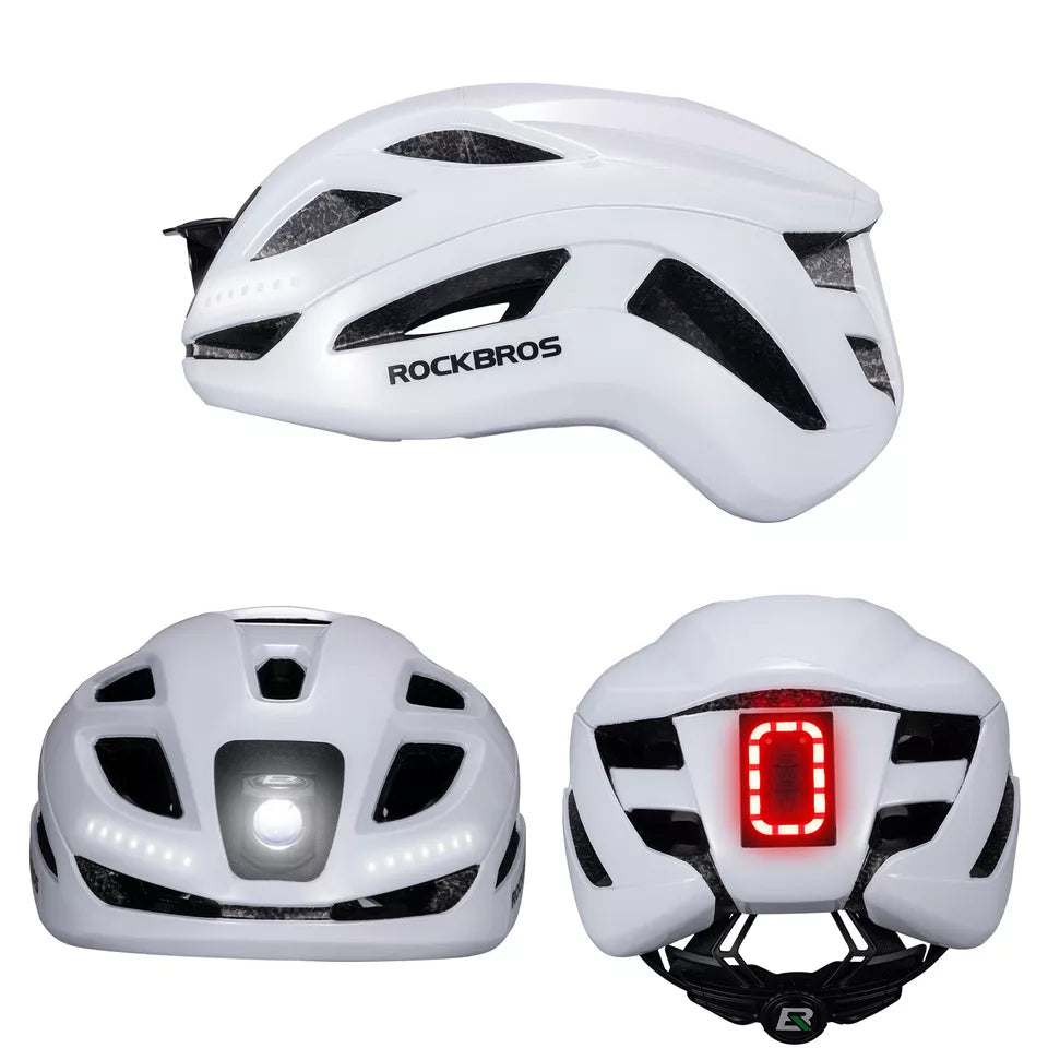 Casca de bicicleta ROCKBROS Casca de bicicleta cu avertizare de siguranta casca de protectie 57-61 cm