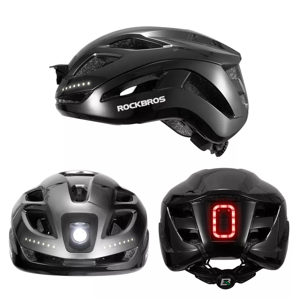 Casca de bicicleta ROCKBROS Casca de bicicleta cu avertizare de siguranta casca de protectie 57-61 cm