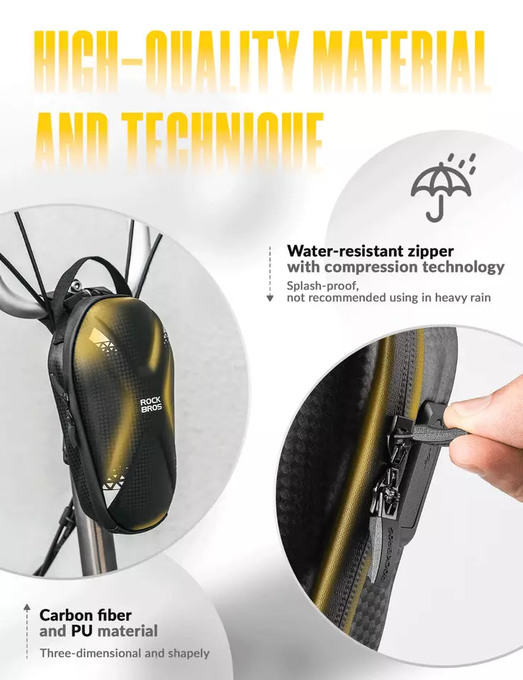 Geantă pentru trotinete electrice ROCKBROS, hidrofugă, 1,3 L, pentru ghidon Buzunar frontal PU