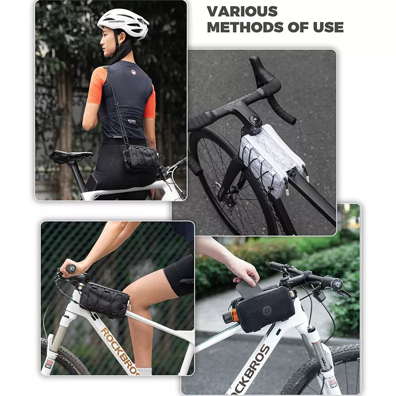 ROCKBROS Geanta biciclete cadru dublu 1L Geanta top tub fata 5 culori pentru bicicleta de drum MTB