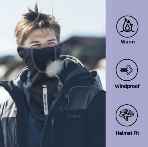 ROCKBROS Cagulă de iarna motocicleta tub esarfa jumatate balaclava cagoua unisex