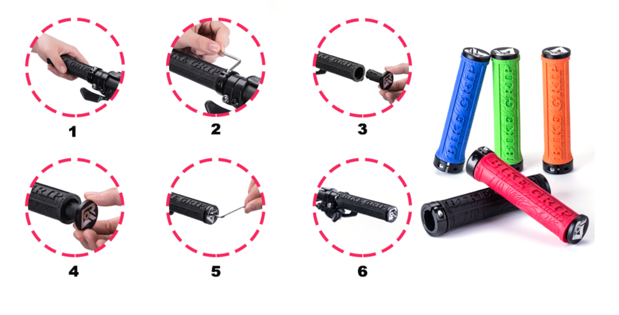Manere de ghidon de bicicleta ROCKBROS 22mm anti-alunecare