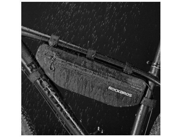 ROCKBROS AS-0433 geanta cadru biciclete geanta triunghi aprox.3L/4L neagra