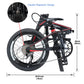 KABON Bicicletă pliantă de oraș fibră de carbon cu transmisie Shimano Altus 9S 20 inch
