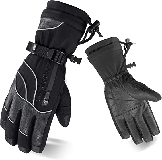 ROCKBROS manusi de iarna manusi de schi femei barbati calduroase rezistente la vant pentru ski snowboard -20 grade