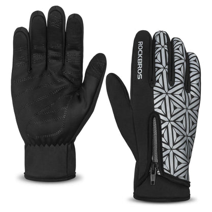 ROCKBROS S077-8 Mănuși Motocicletă Bicicletă Ecran tactil Rezistent împotriva vântului Cald Schi Sport MTB