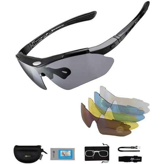 Ochelari de sport ROCKBROS 10001 polarizați cu 5 lentile interschimbabile Ochelari de ciclism