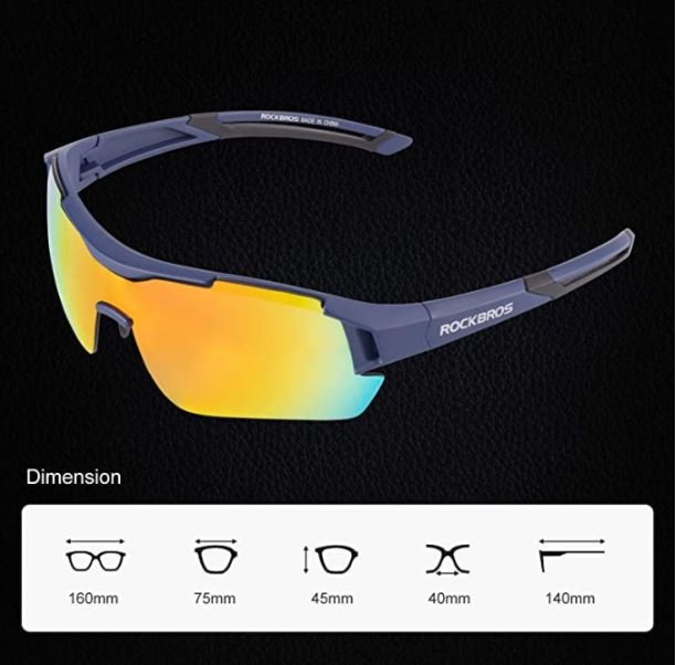 ROCKBROS 10117 Ochelari de ciclism Ochelari de soare polarizați
