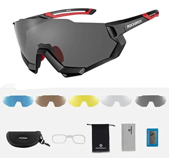 ROCKBROS 10131 Ochelari de ciclism polarizați cu 4 lentile interschimbabile