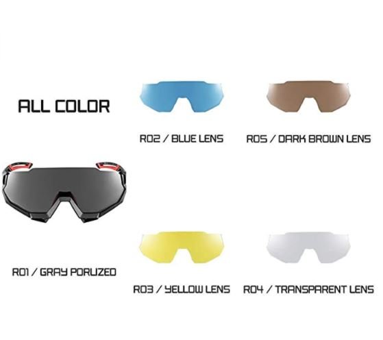 ROCKBROS 10131 Ochelari de ciclism polarizați cu 4 lentile interschimbabile