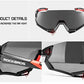 ROCKBROS 10131 Ochelari de ciclism polarizați cu 4 lentile interschimbabile