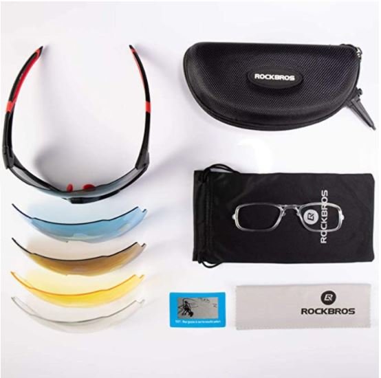 ROCKBROS 10131 Ochelari de ciclism polarizați cu 4 lentile interschimbabile
