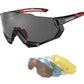 ROCKBROS 10131 Ochelari de ciclism polarizați cu 4 lentile interschimbabile