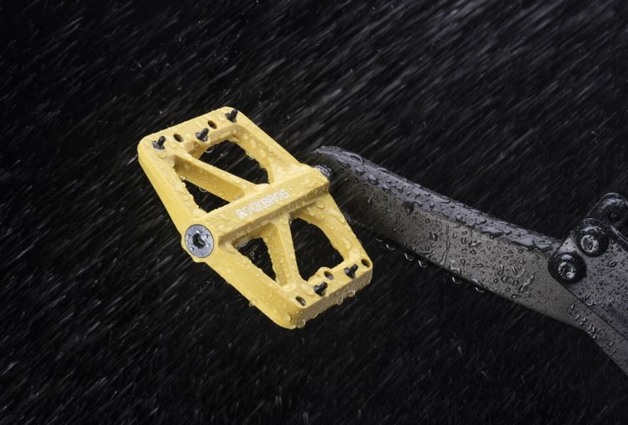 ROCKBROS Bicicletă Pedale din nailon Anti-alunecare MTB Pedale plate 9/16 inch 3 rulmenți etanșați