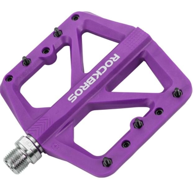 ROCKBROS Bicicletă Pedale din nailon Anti-alunecare MTB Pedale plate 9/16 inch 3 rulmenți etanșați