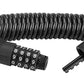 Încuietori pentru căști ROCKBROS încuietoare cablu din oțel 150 cm/4,6 mm încuietoare cu combinație din zinc și PVC