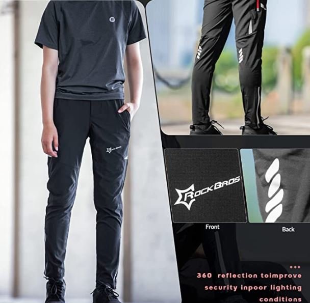Pantaloni lungi de ciclism pentru bărbați ROCKBROS respirabili de alergare pentru sporturi în aer liber
