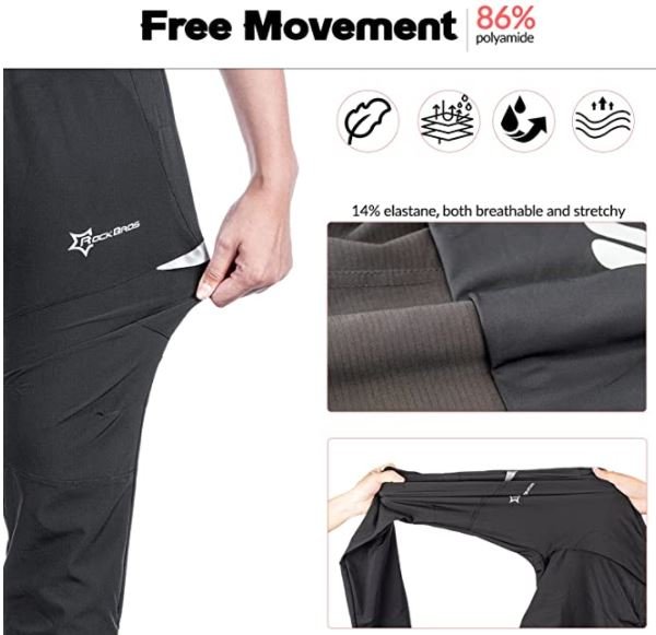 Pantaloni lungi de ciclism pentru bărbați ROCKBROS respirabili de alergare pentru sporturi în aer liber