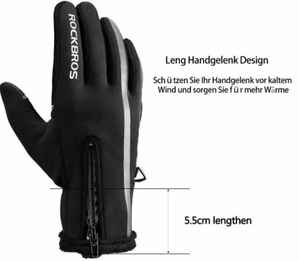 ROCKBROS manusi moto manusi biciclete iarna touchscreen impermeabile