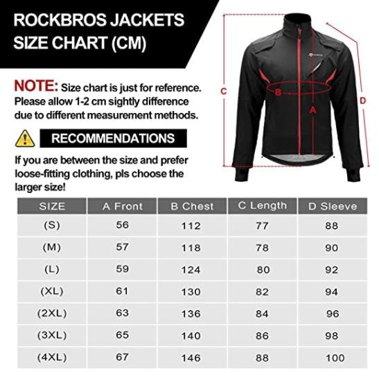 ROCKBROS YPW021 Jachetă de iarnă Jachetă de ciclism pentru bărbați Jachetă de vânt impermeabilă M-4XL